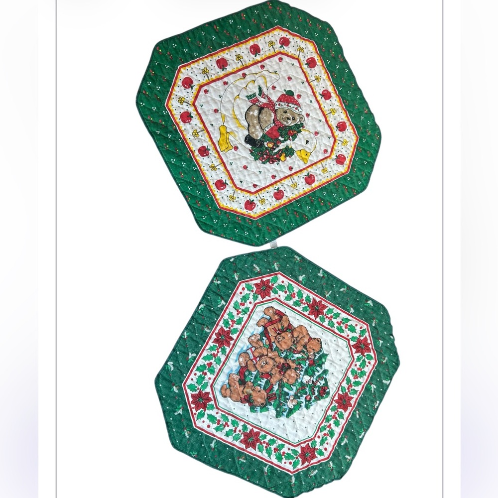 Holiday Christmas Bear Table Mats
